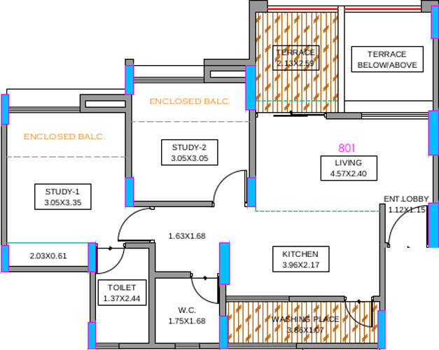 Dhankawade Tamrind Park Phase 1 (2BHK+2T (502.78 sq ft) 502.78 sq ft)