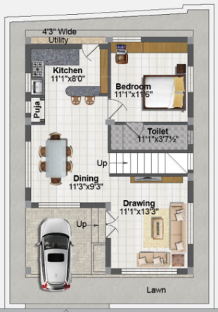 laxmi ram paradise Floor Plan Ground Floor Plan