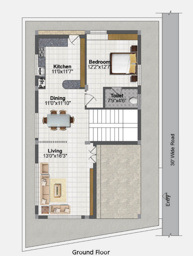 laxmi ram paradise Floor Plan Ground Floor Plan