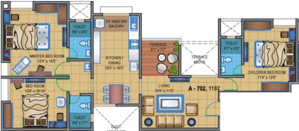 Kotibhaskar Vasant Vihar CHS (3BHK+3T (773.39 sq ft) 773.39 sq ft)