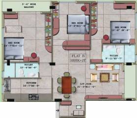 Touchwin Tolly 22 (3BHK+2T (1,277 sq ft) 1277 sq ft) Touchwin Tolly 22 (3BHK+2T (1,277 sq ft) 1277 sq ft)