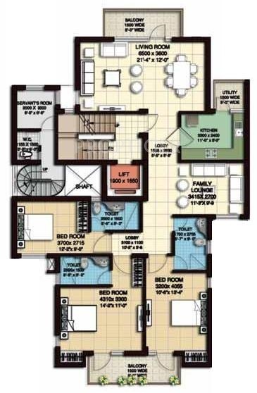 Anant The Estate Floors (3BHK+4T (2,484 sq ft) + Servant Room 2484 sq ft) Anant The Estate Floors (3BHK+4T (2,484 sq ft) + Servant Room 2484 sq ft)