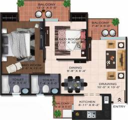 CRC Mantra Happy Homes (2BHK+2T (950 sq ft) 950 sq ft)