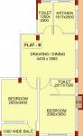 Derris Pelican South End (2BHK+2T (828 sq ft) 828 sq ft)