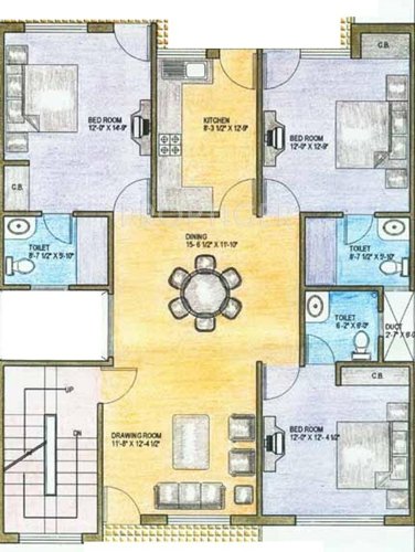Ardee Platinum Greens (3BHK+3T (1,325 sq ft) 1325 sq ft) Ardee Platinum Greens (3BHK+3T (1,325 sq ft) 1325 sq ft)