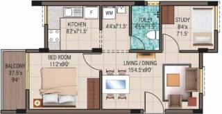 Alliance Humming Garden EWS (2BHK+2T (691 sq ft) 691 sq ft)