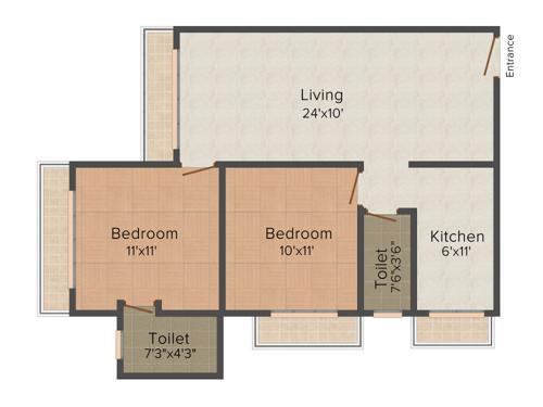 Prathamesh Azad Nagar Kedar Darshan CHSL (2BHK+2T (620.22 sq ft) 620.22 sq ft)