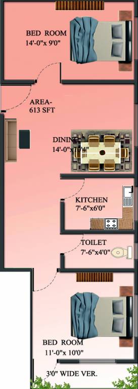 NB Shree Ram Kutir (2BHK+2T (613 sq ft) 613 sq ft) NB Shree Ram Kutir (2BHK+2T (613 sq ft) 613 sq ft)