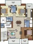 Pareena Bellevue Floors (3BHK+3T (1,670 sq ft)   Servant Room 1670 sq ft)