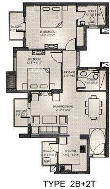 Umang Summer Palms (2BHK+2T (1,248 sq ft) 1248 sq ft) Umang Summer Palms (2BHK+2T (1,248 sq ft) 1248 sq ft)