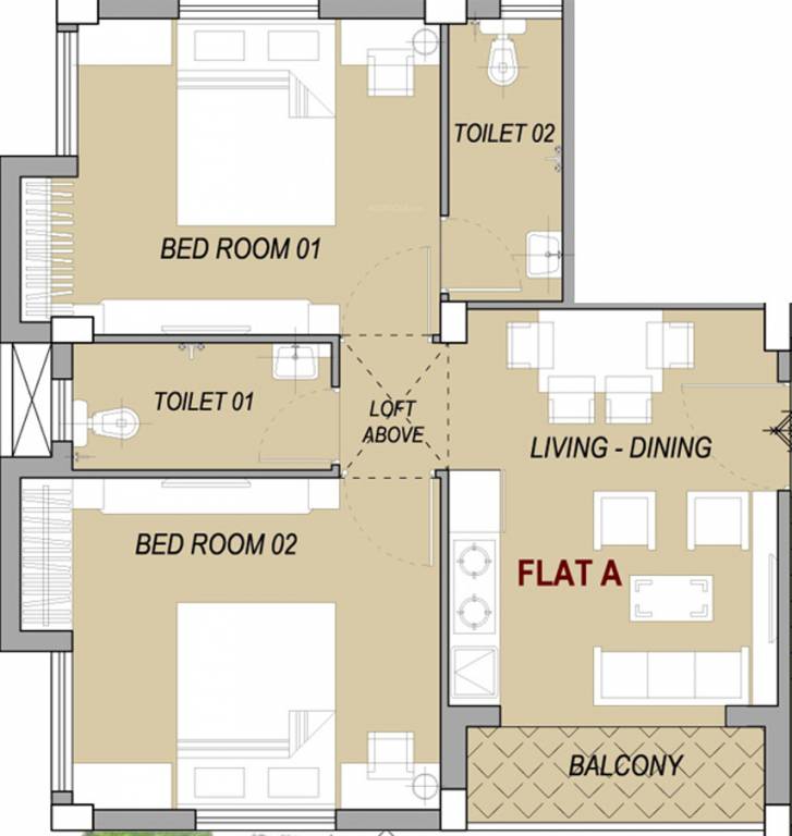 Gupta Empire Pramodtaru Bhawan (2BHK+2T (845 sq ft) 845 sq ft)