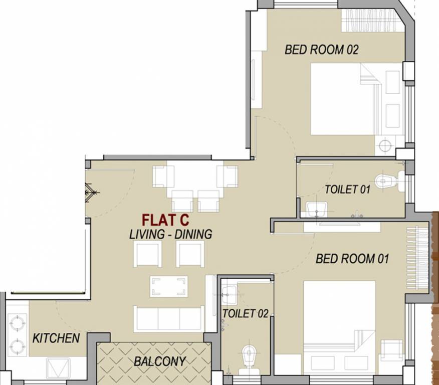 Gupta Empire Pramodtaru Bhawan (2BHK+2T (780 sq ft) 780 sq ft)