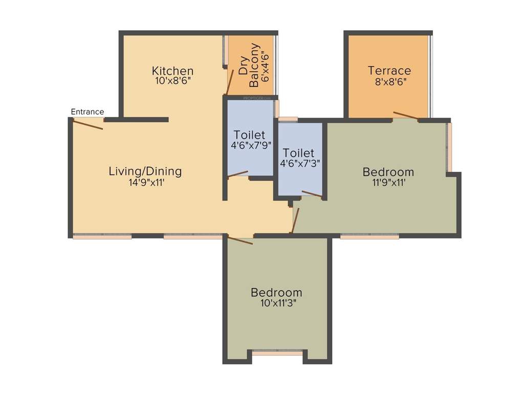 Siddhesh Optimus (2BHK+2T (739.37 sq ft) 739.37 sq ft)