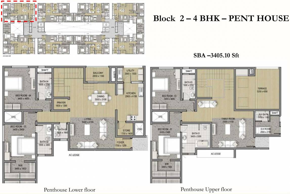Sobha HRC Pristine (4BHK+5T (3,405.1 sq ft) + Servant Room 3405.1 sq ft)