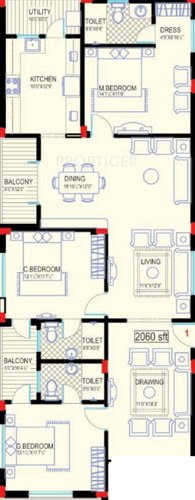Lahari Pearl Heights (3BHK+3T (2,060 sq ft) 2060 sq ft) Lahari Pearl Heights (3BHK+3T (2,060 sq ft) 2060 sq ft)