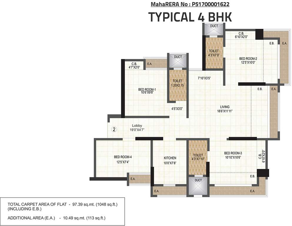 Harmony Signature Towers (4BHK+4T (1,048.30 sq ft) 1048.3 sq ft)