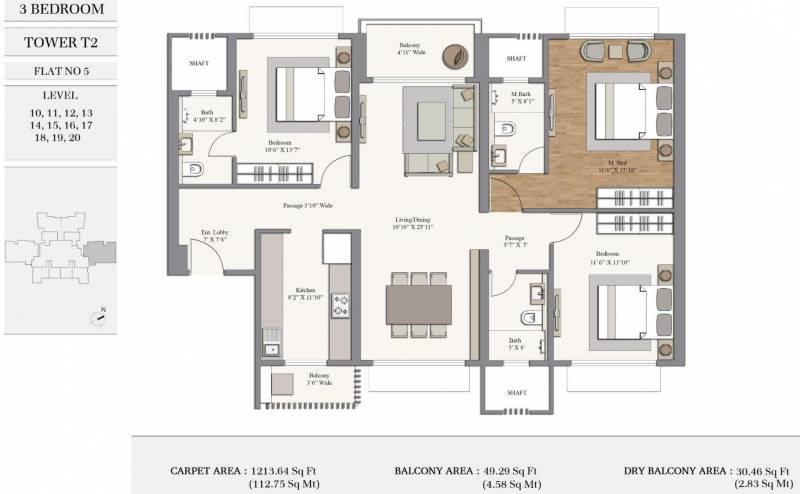 Piramal Revanta Tower 2 (3BHK+3T (1,213.63 sq ft) 1213.63 sq ft)