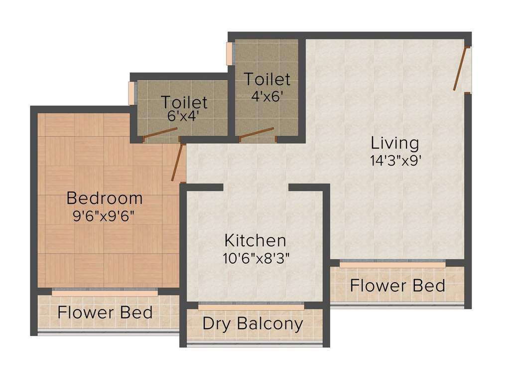 Vinay Unique Homes (1BHK+1T (380.72 sq ft) 380.72 sq ft)