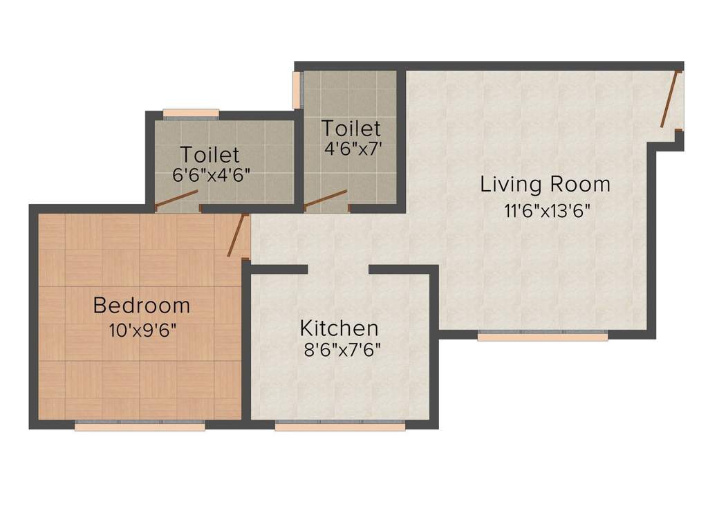 Vinay Unique Corner (1BHK+1T (416.46 sq ft) 416.46 sq ft)