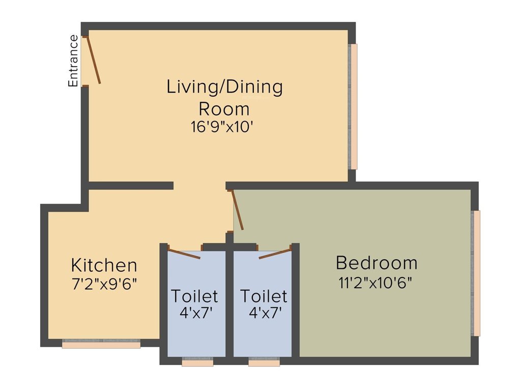 Sandu Sanskar (1BHK+2T (449.72 sq ft) 449.72 sq ft)