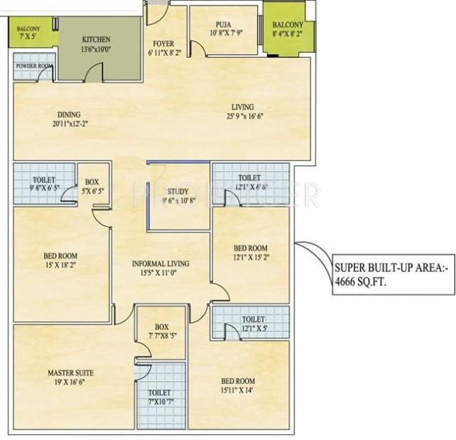 Avani Sri Avani (4BHK+4T (4,666 sq ft)   Study Room 4666 sq ft)
