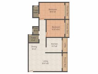 Shree Ganesh Solitaire (2BHK+2T (930 sq ft) 930 sq ft)