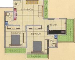 Thakkar Gokul Heights (2BHK+2T (935 sq ft) 935 sq ft)