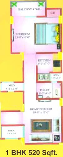 Kkay Kendriya Karamchari Awasiye Yojna (1BHK+1T (520 sq ft) 520 sq ft) Kkay Kendriya Karamchari Awasiye Yojna (1BHK+1T (520 sq ft) 520 sq ft)