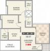 Karan Suncoast (2BHK+2T (548.64 sq ft) 548.64 sq ft)