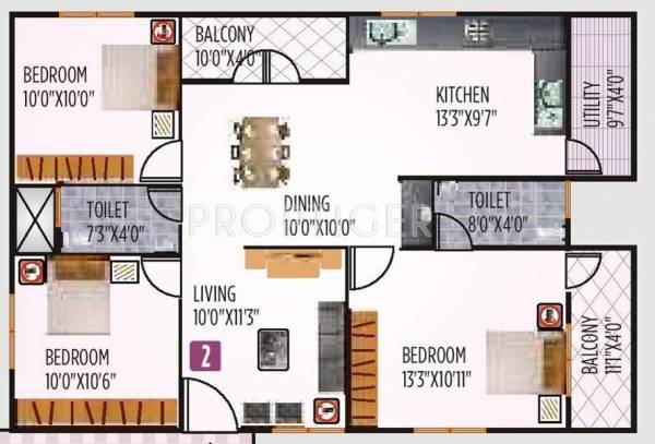 Siddartha Srikara (3BHK+2T (1,254 sq ft) 1254 sq ft) Siddartha Srikara (3BHK+2T (1,254 sq ft) 1254 sq ft)