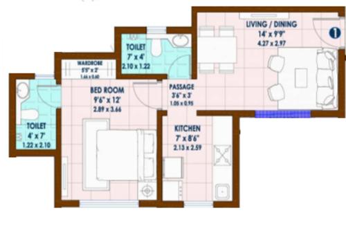 Nirmal Lifestyle City Kalyan Platano G (1BHK+1T (387.18 sq ft) 387.18 sq ft)