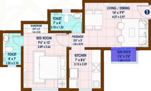 Nirmal Lifestyle City Kalyan Platano F (1BHK+1T (387.18 sq ft) 387.18 sq ft)