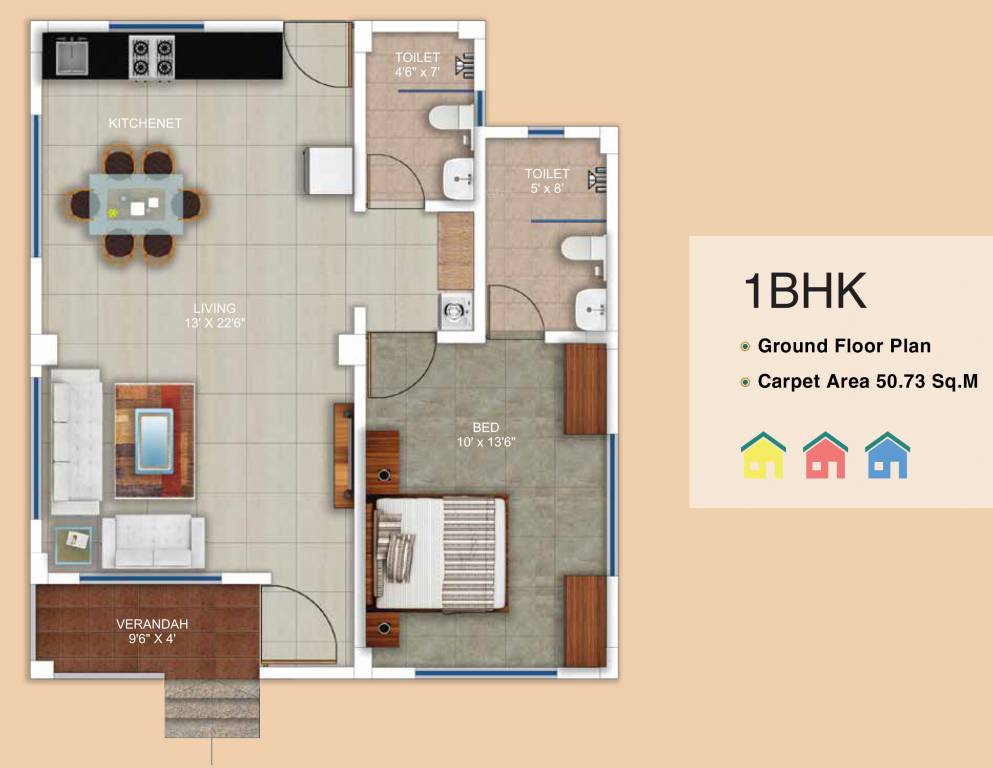 BLW Euro Ville (1BHK+1T (546.05 sq ft) 546.05 sq ft) BLW Euro Ville (1BHK+1T (546.05 sq ft) 546.05 sq ft)