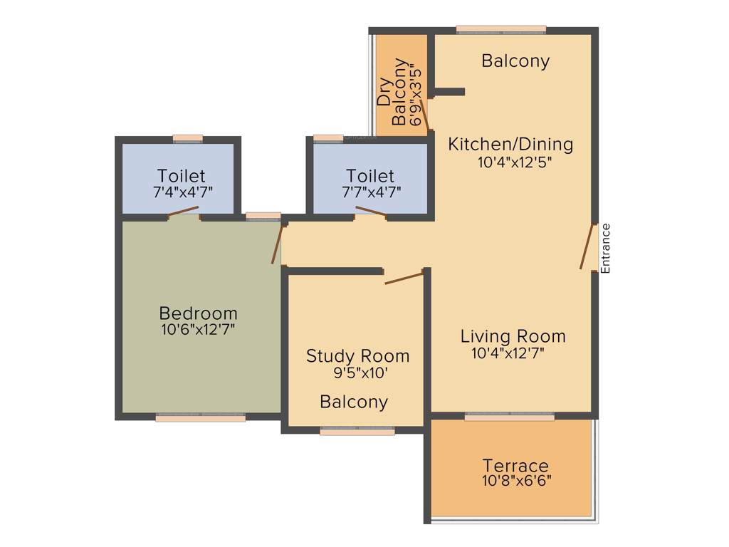 Bhandari Vaastu Viva ABCD (2BHK+2T (550.04 sq ft) 550.04 sq ft)