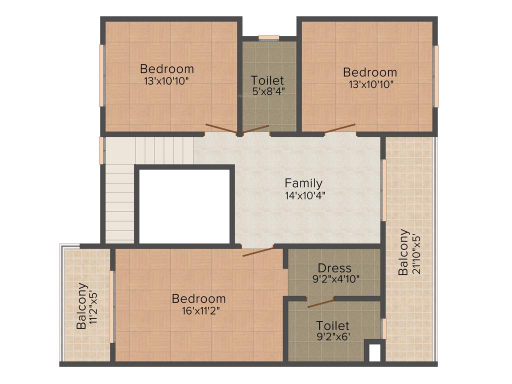  80 Trees (4BHK+4T (2,551 sq ft) 2551 sq ft)