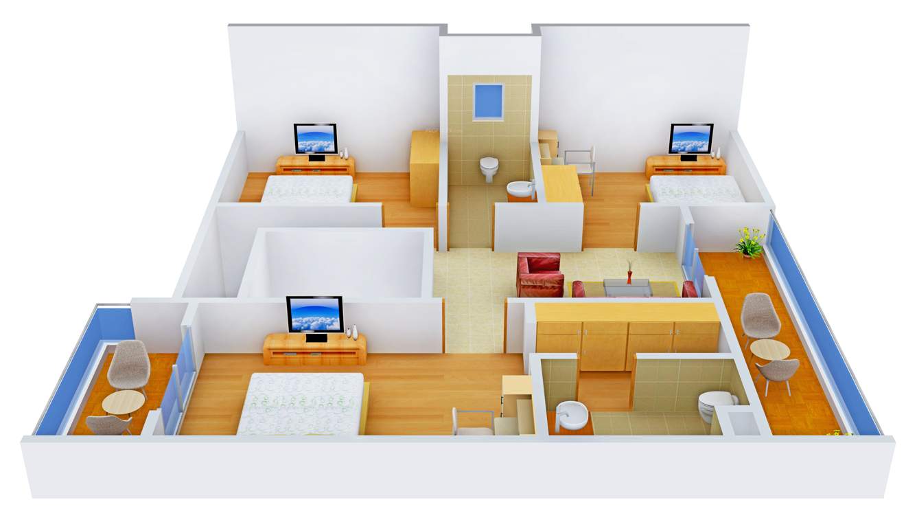  80 Trees (4BHK+4T (2,551 sq ft) 2551 sq ft)