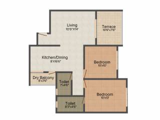 Bhojwani Samruddhi Park (2BHK+2T (632.16 sq ft) 632.16 sq ft) Bhojwani Samruddhi Park (2BHK+2T (632.16 sq ft) 632.16 sq ft)