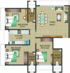 Shamiks Rupani Baugh (3BHK+3T (1,200 sq ft) 1200 sq ft) Shamiks Rupani Baugh (3BHK+3T (1,200 sq ft) 1200 sq ft)