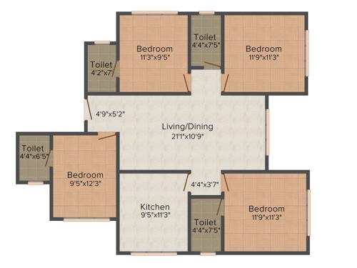 Icon Icon Belle Vue (4BHK+4T (1,034.95 sq ft) 1034.95 sq ft)