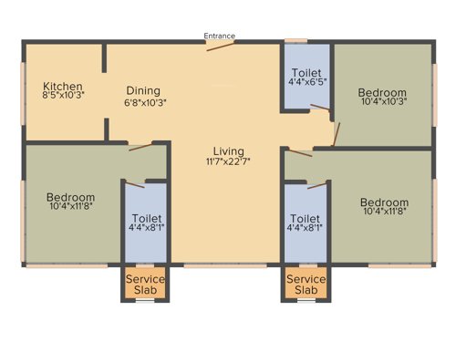 Zee Sargam (3BHK+3T (945 sq ft) 945 sq ft)