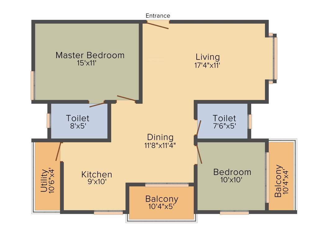 Disha Central Park (2BHK+2T (1,209 sq ft) 1209 sq ft)