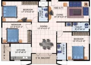 DSR Topaz (3BHK+3T (1,565 sq ft) 1565 sq ft) DSR Topaz (3BHK+3T (1,565 sq ft) 1565 sq ft)