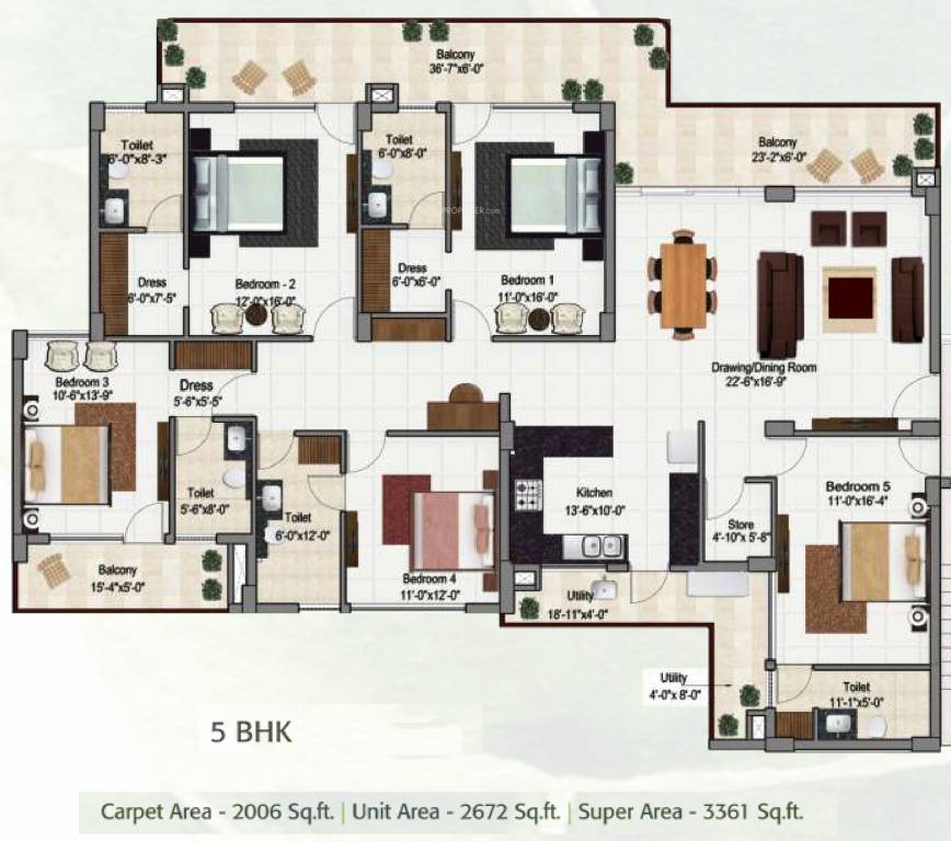 Maya Green Lotus Saksham (5BHK+5T (3,361 sq ft) 3361 sq ft)