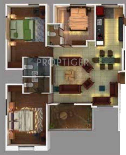 Atul Ruturaj (3BHK+3T (1,596 sq ft) 1596 sq ft)