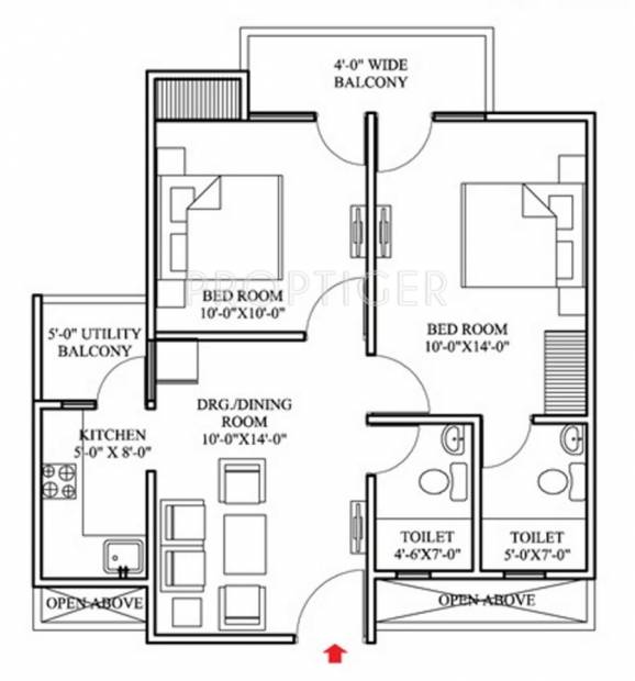 Raison Olive Homes (2BHK+2T (800 sq ft) 800 sq ft)