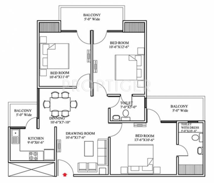 Raison Olive Homes (3BHK+2T (1,300 sq ft) 1300 sq ft)