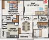 Balaji Ashirvaad Elite (2BHK+2T (1,120 sq ft) 1120 sq ft)