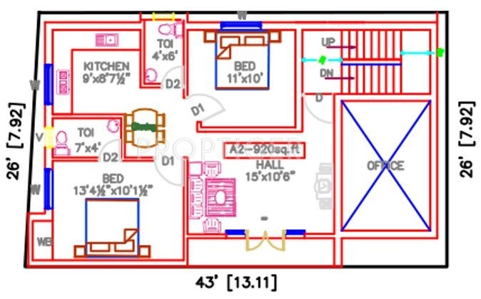 Real Rockville (2BHK+2T (920 sq ft) 920 sq ft)