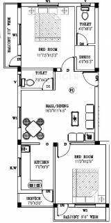1042 Sq Ft 2 Bhk Floor Plan Image Sakthivel Rain Shower