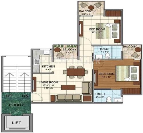 Terra City Floors (2BHK+2T (850 sq ft) 850 sq ft) Terra City Floors (2BHK+2T (850 sq ft) 850 sq ft)